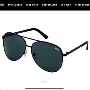 Quay Vivienne Aviator Sunglasses - Polarized